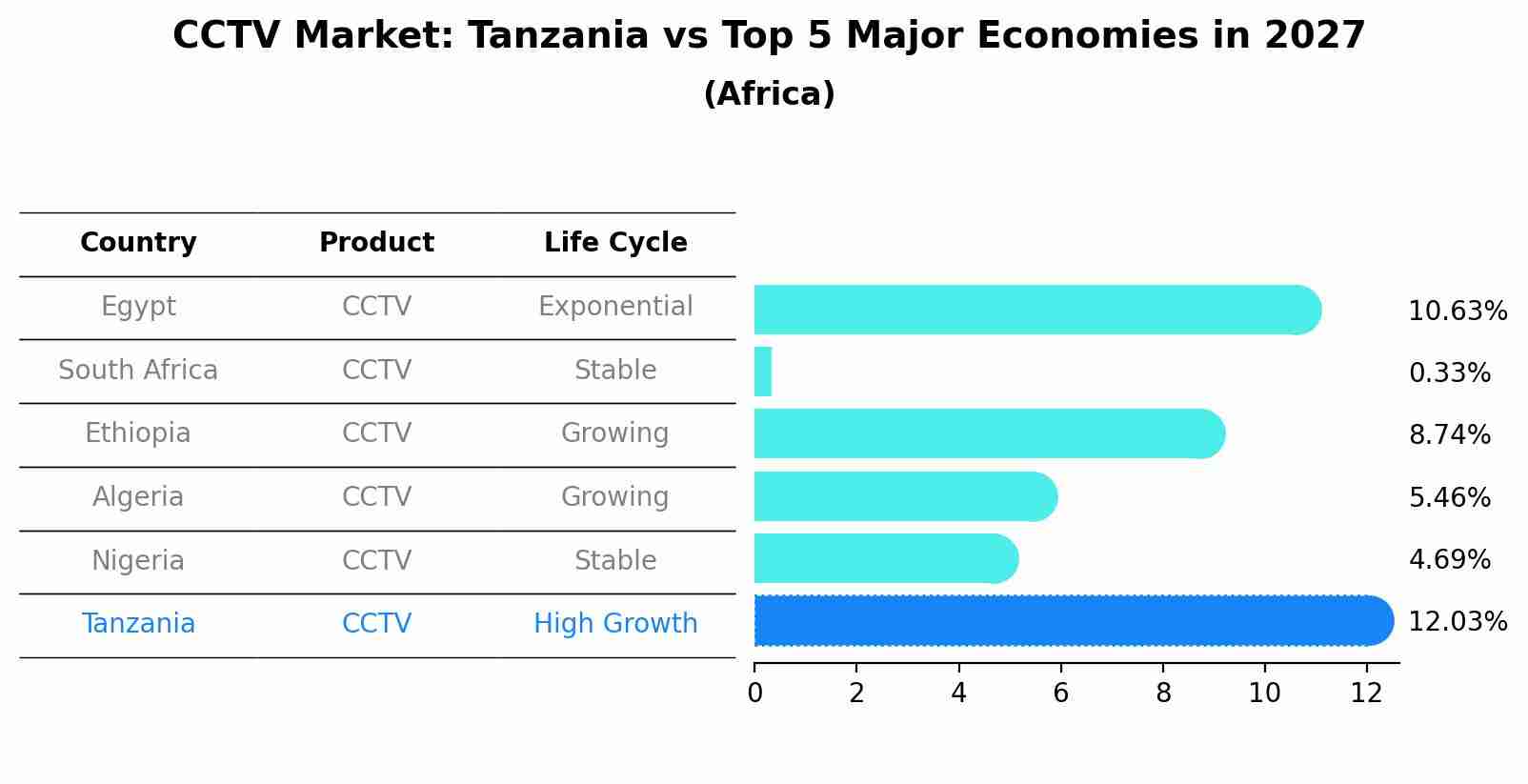 CCTV Market: Tanzania vs Top 5 Major Economies in 2027 (Africa)