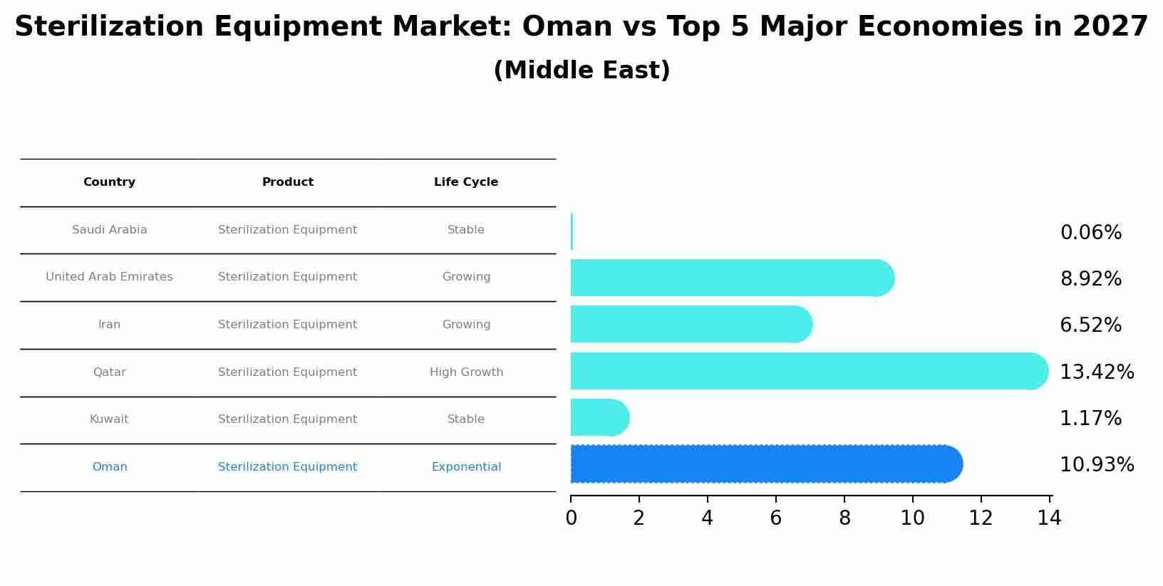 Sterilization Equipment Market: Oman vs Top 5 Major Economies in 2027 (Middle East)