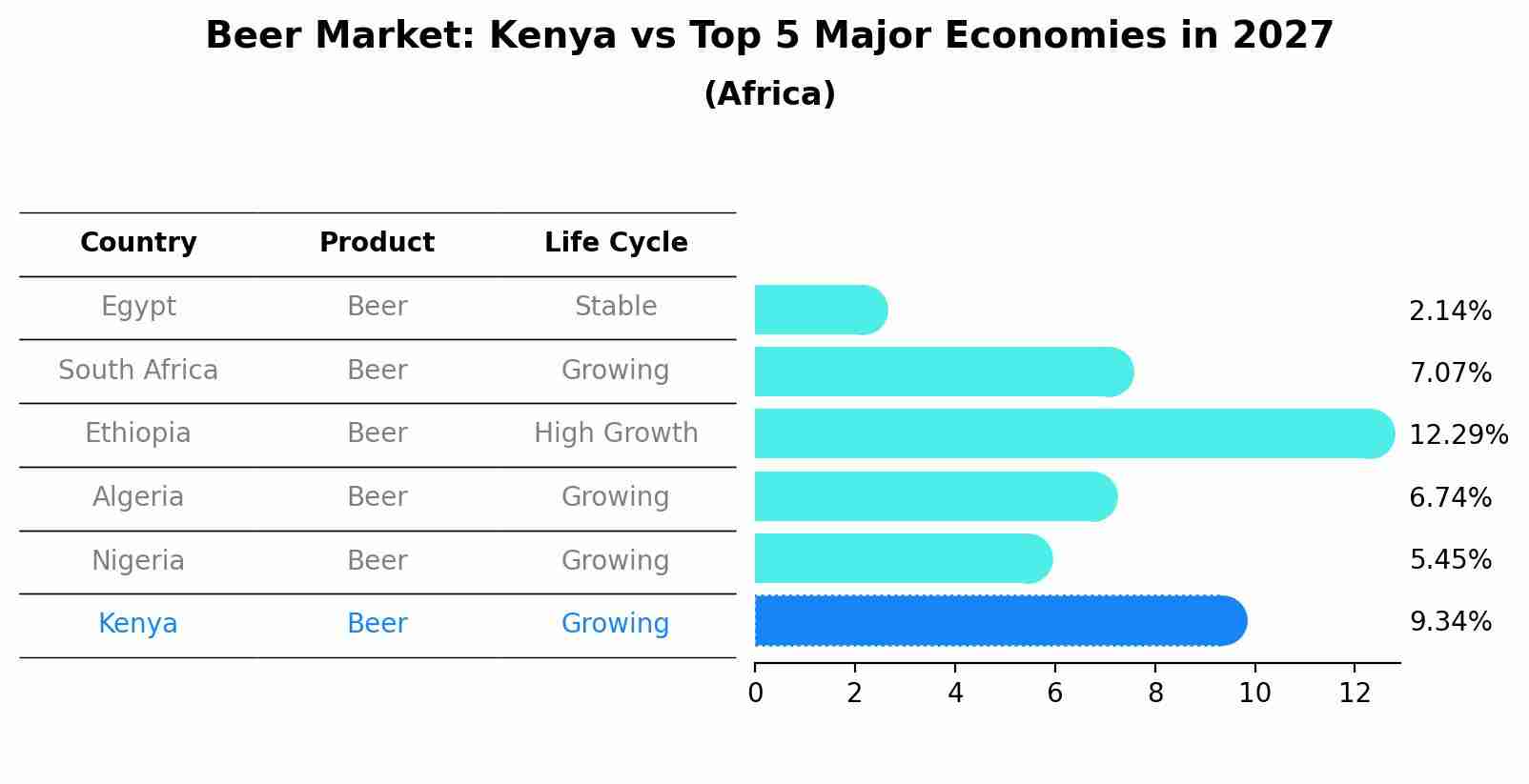 Beer Market: Kenya vs Top 5 Major Economies in 2027 (Africa)