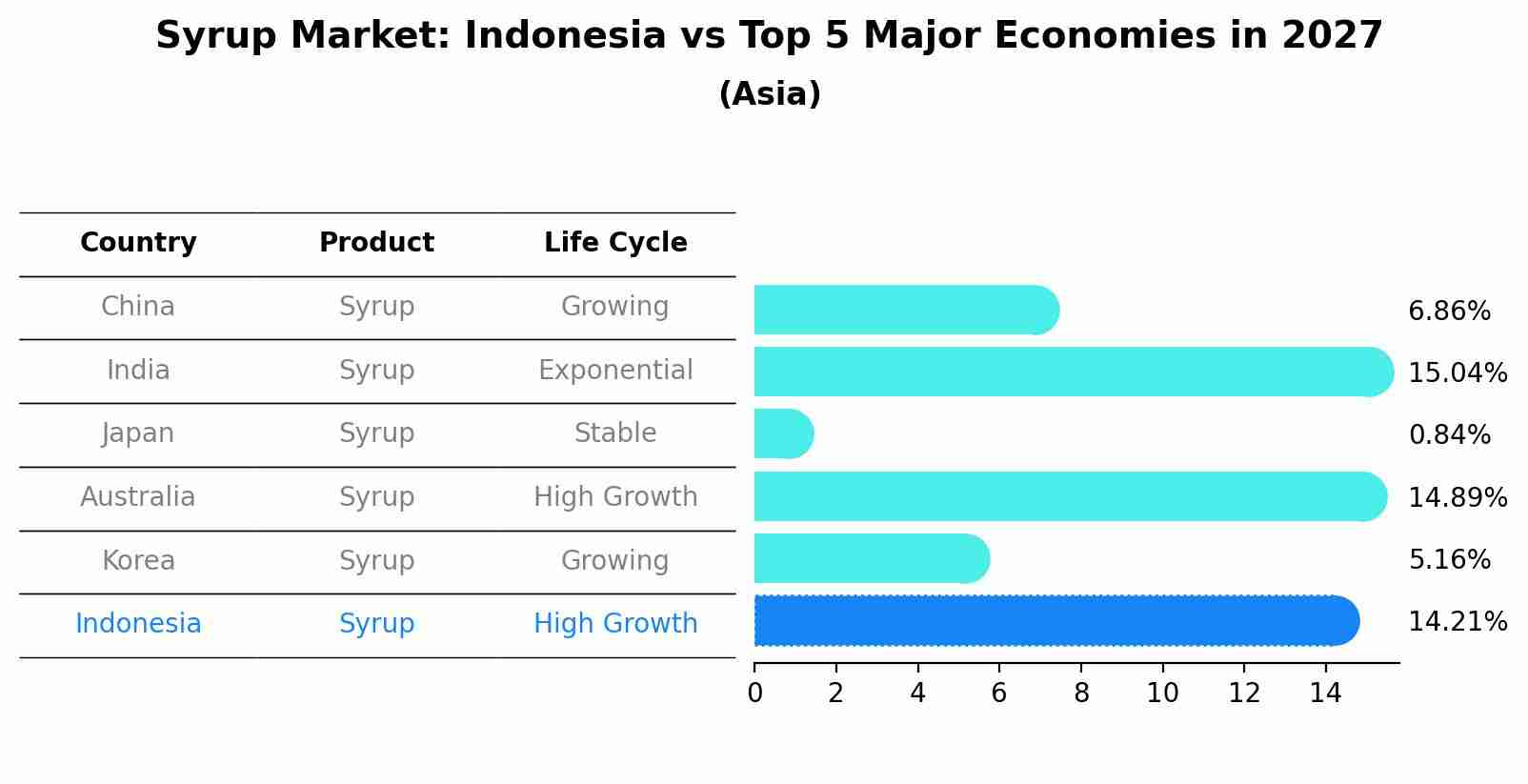 Syrup Market: Indonesia vs Top 5 Major Economies in 2027 (Asia)