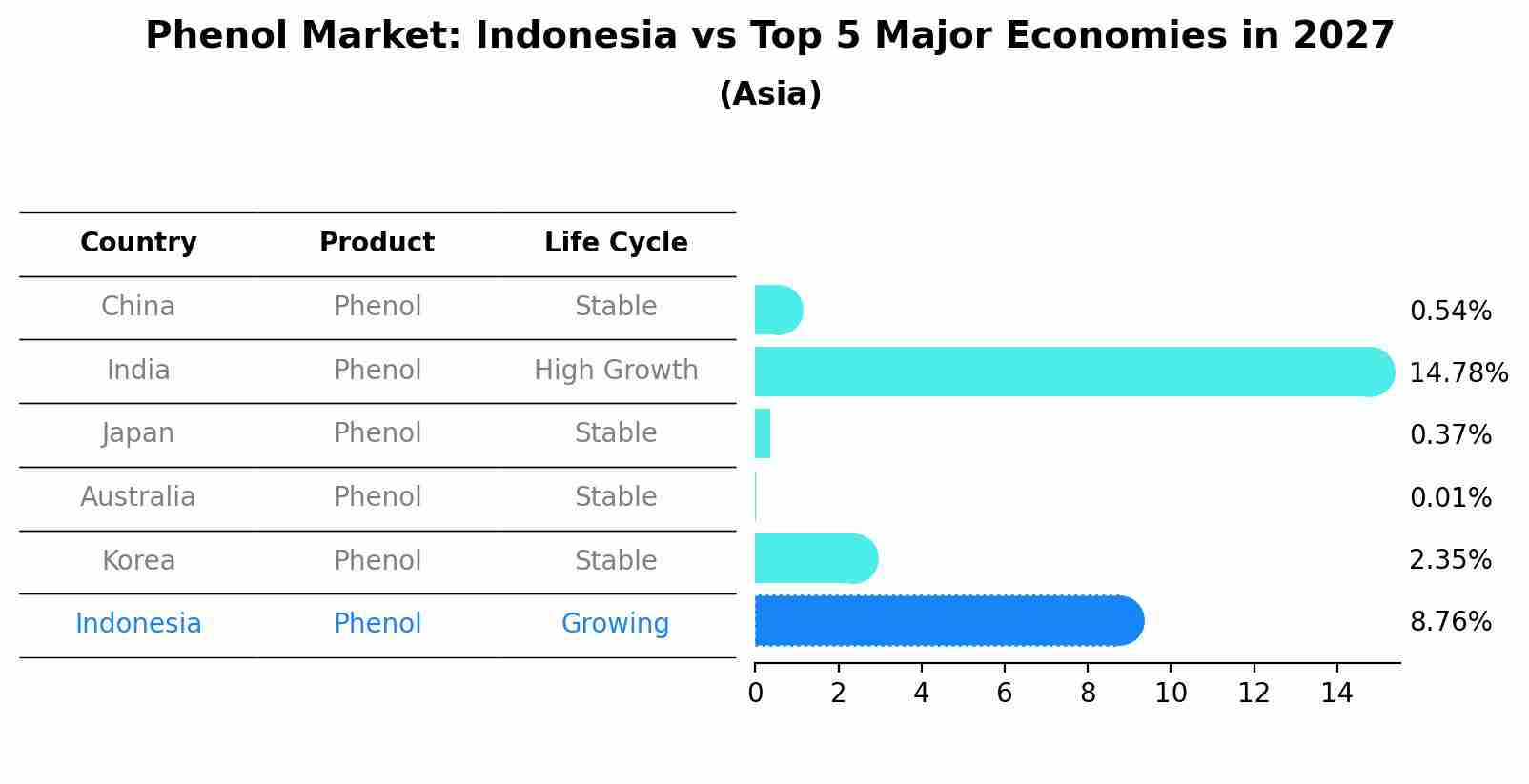 Phenol Market: Indonesia vs Top 5 Major Economies in 2027 (Asia)