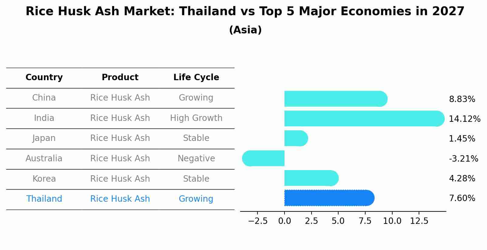 Rice Husk Ash Market: Thailand vs Top 5 Major Economies in 2027 (Asia)