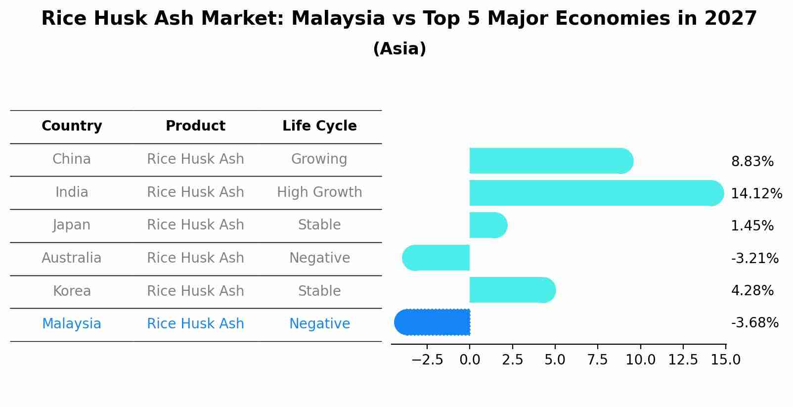 Rice Husk Ash Market: Malaysia vs Top 5 Major Economies in 2027 (Asia)