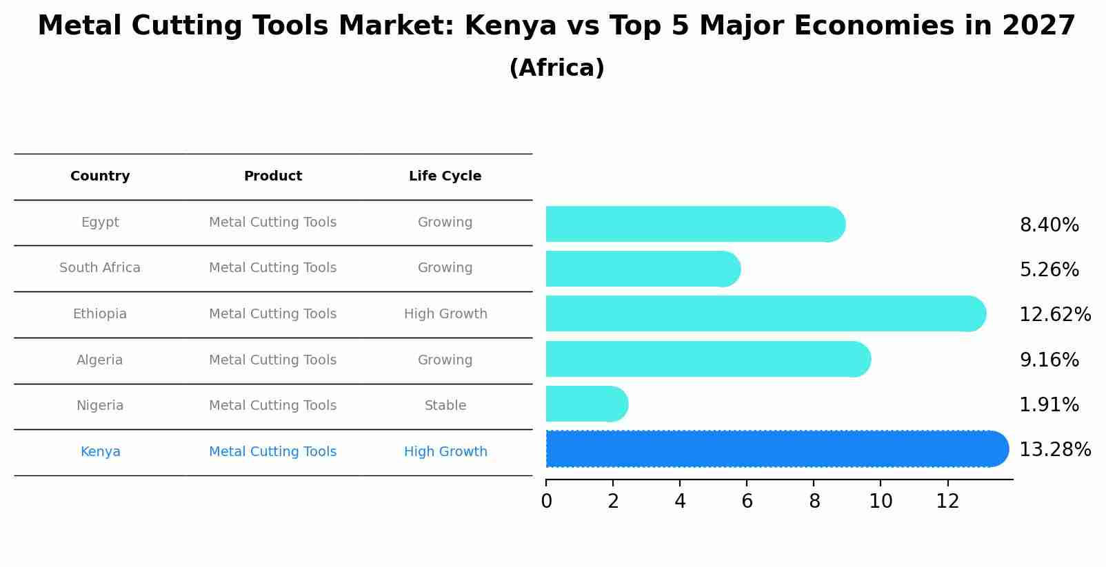 Metal Cutting Tools Market: Kenya vs Top 5 Major Economies in 2027 (Africa)