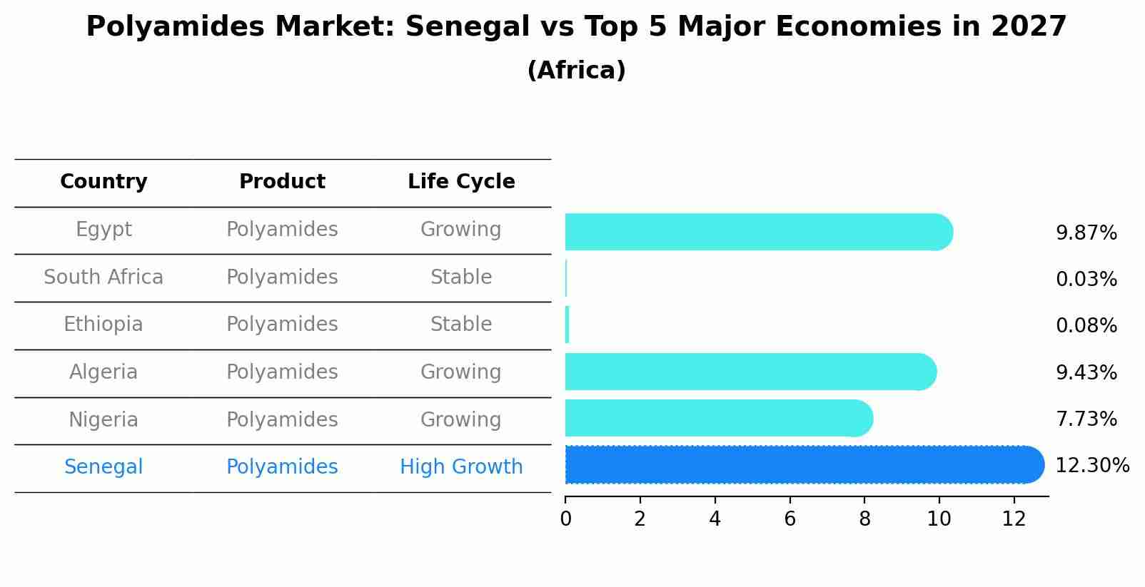 Polyamides Market: Senegal vs Top 5 Major Economies in 2027 (Africa)