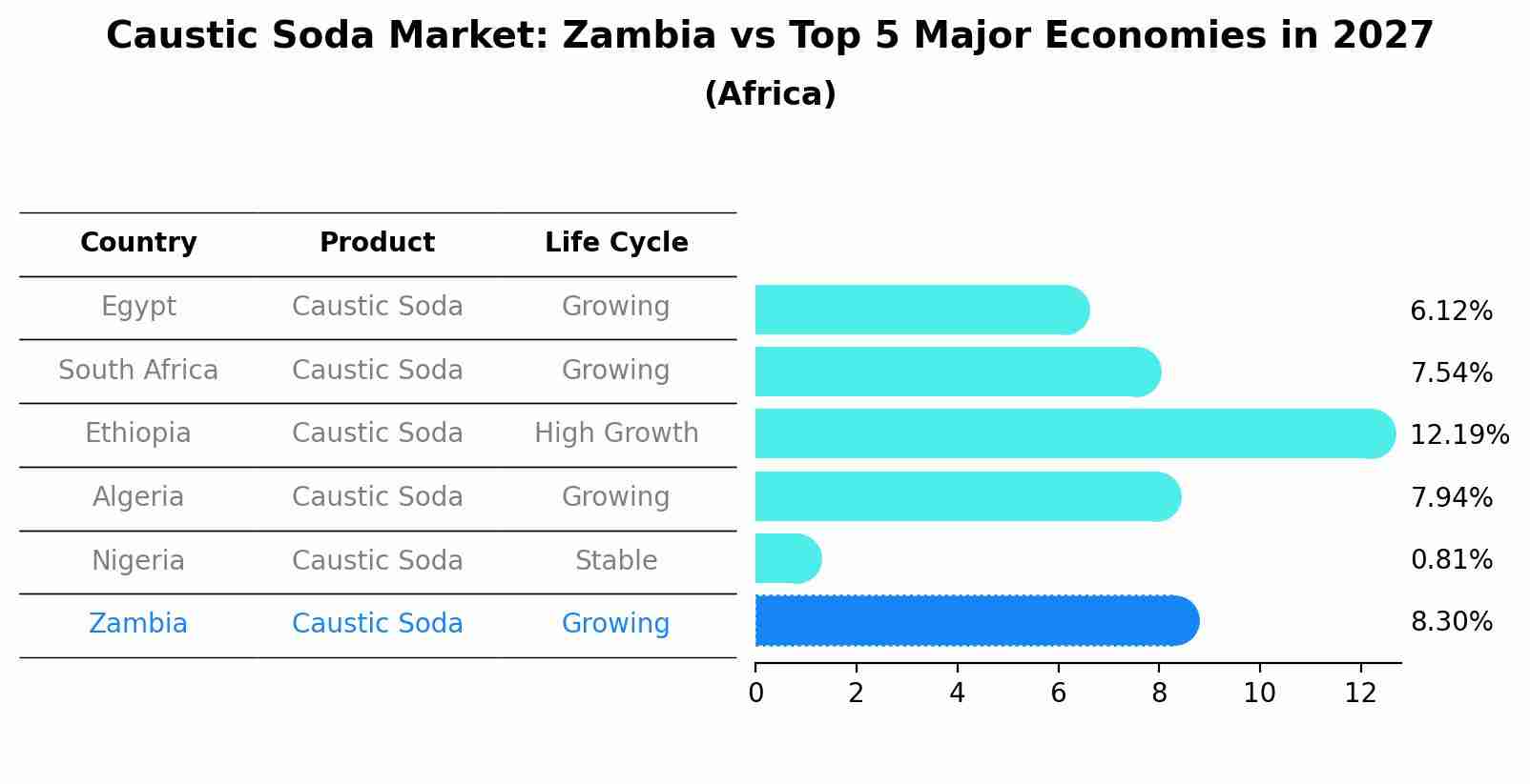 Caustic Soda Market: Zambia vs Top 5 Major Economies in 2027 (Africa)
