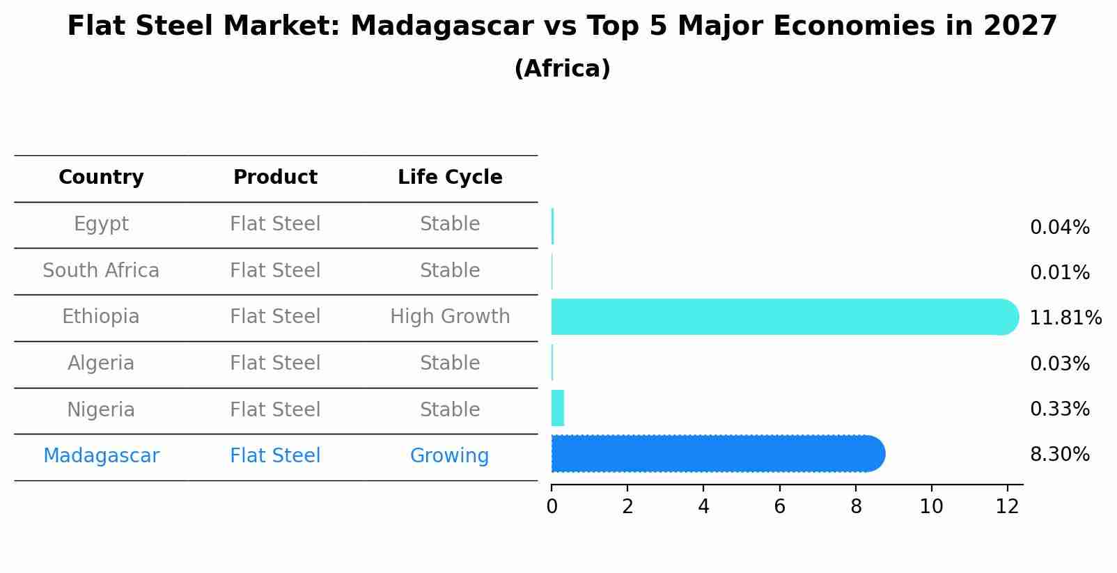Flat Steel Market: Madagascar vs Top 5 Major Economies in 2027 (Africa)