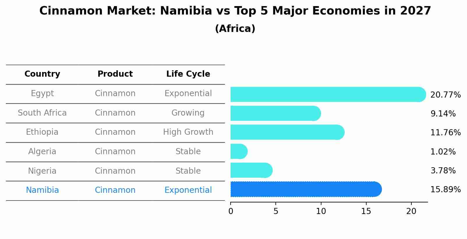 Cinnamon Market: Namibia vs Top 5 Major Economies in 2027 (Africa)