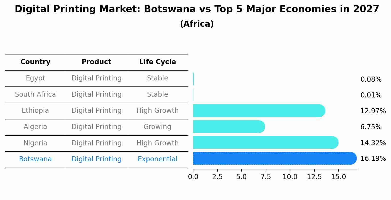 Digital Printing Market: Botswana vs Top 5 Major Economies in 2027 (Africa)